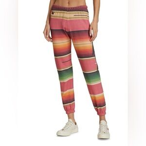 AVIATOR NATION Serape Bolt Stitch Sweatpants - size medium - rainbow